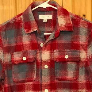 Free Assembly XS Men’s Plaid Button-Up Shirt